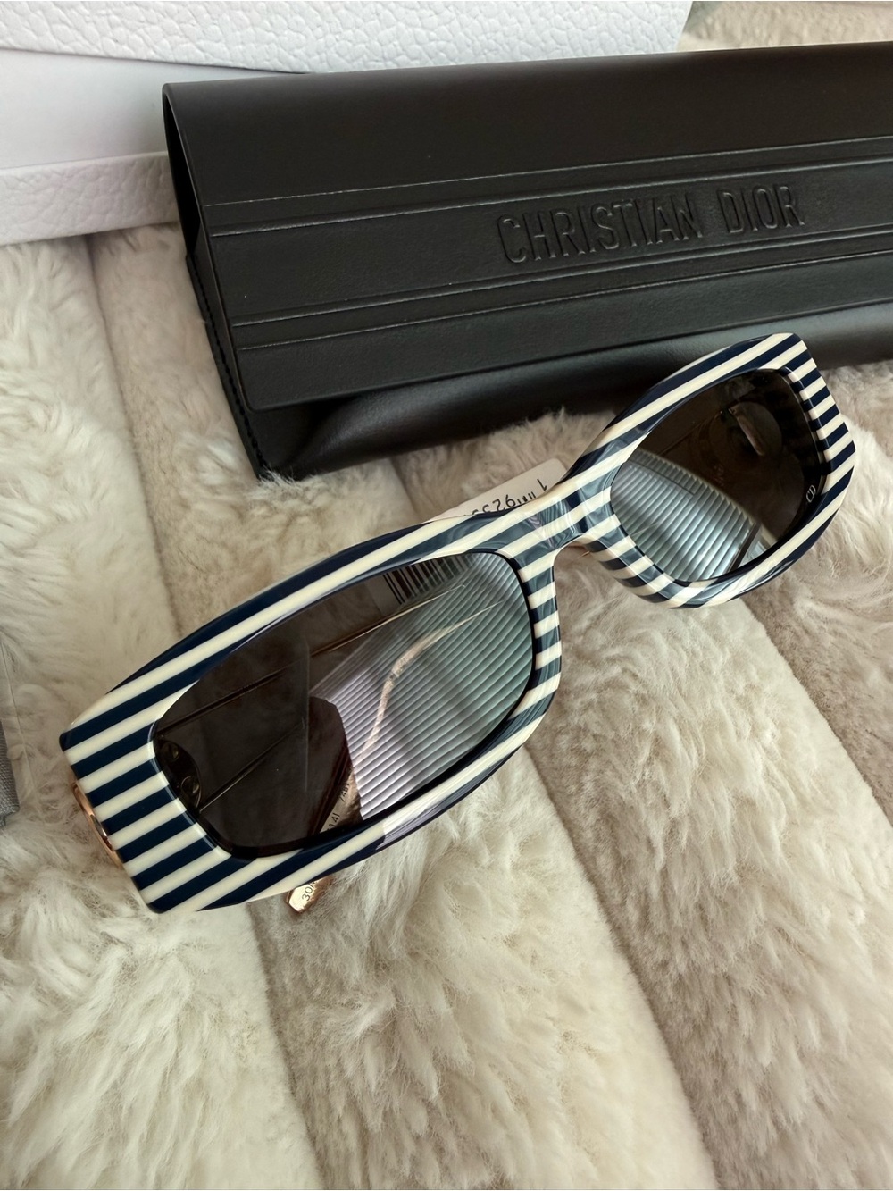 DIOR 30Montaigne S14I 54mm Rectangular Sunglasses BLUE NWT case and box - Picture 6 of 13